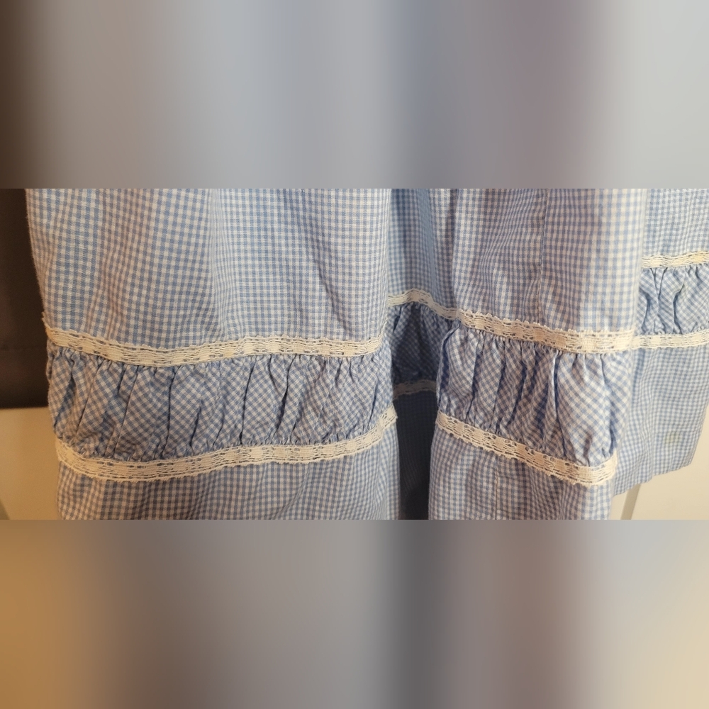 Vintage Petite Texas Miss Blue And White Checkered 100%Cotton Girls Dress(Sz10?) - Picture 9 of 16